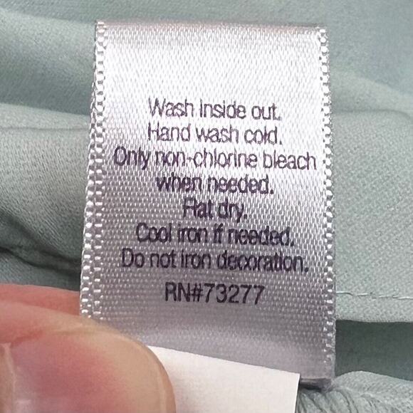 Jennifer Lopez Womens Blouse Top Shirt Studded Silky Tiered Pullover Layered XS - Picture 8 of 8